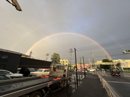 　虹が出た日、足元は仕上げに入る